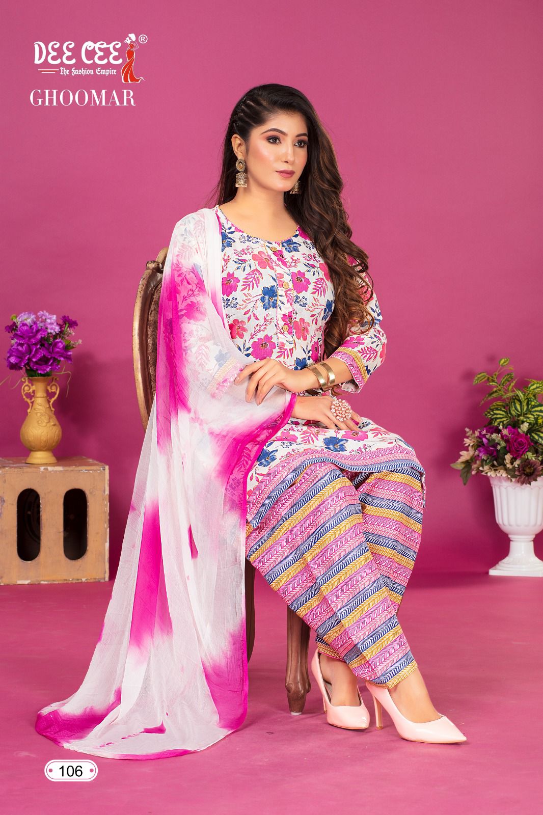 Ghoomar Vol 1 By Deecee Designer Printed Kurti Bottom With Dupatta Wholesale Market In Surat 
